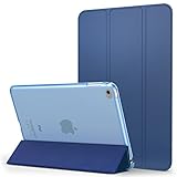 MoKo iPad Mini 4 Case - Slim Lightweight Smart-shell Stand Cover with Translucent Frosted Back Protector for Apple iPad Mini 4 7.9 inch 2015 Release Tablet, Navy BLUE (with Auto Wake/ Sleep)