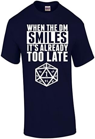 Zoobie Apparel Men's When The DM Smiles It's Already Too Late Unisex T-shirt (Navy-Medium)
