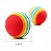 NUOMI 12pcs Sponge Ball Cat Toy Soft Foam Rainbow Play Balls Interactive Kittens Pet Toys