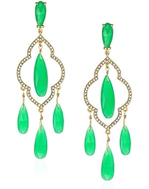 Chandelier Green Drop Earrings