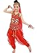Astage Girls Oriental Belly Dance Sets Costumes All accessories Red S(Fits 3-5 Years)