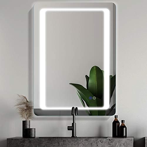 Led浴室ミラー 浴室鏡 防曇 防水 壁掛け 照明付き 化粧鏡 洗面所 洗面