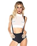iHeartRaves Suspender High Waisted Rave Booty Shorts (Medium)