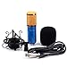 CISNO Pro Studio Condenser Microphone Speech Recording Dynamic Mic BM800 W/Shock Mount-Blue