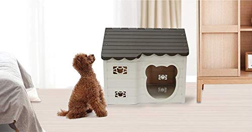 Alpha Dog Series Medium-Sized Indoor Plastic Doghouse (Brown)