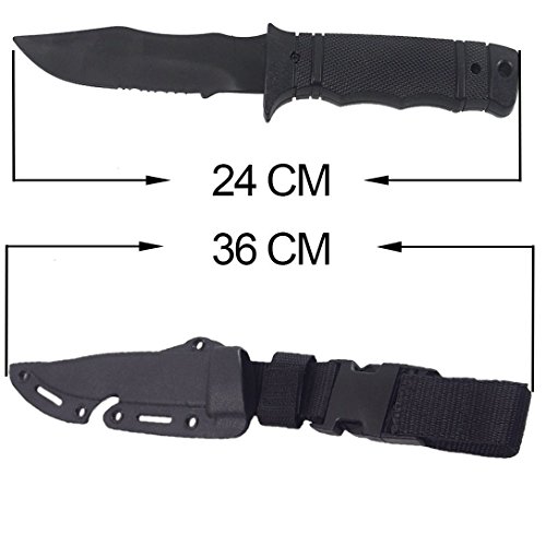 Toonol Tactical Rubber Knife Military Training Dagger Cosplay Funning War Game Knife Props Blade Rubber Fake Knives with Scabbard/Sheath - Image 7