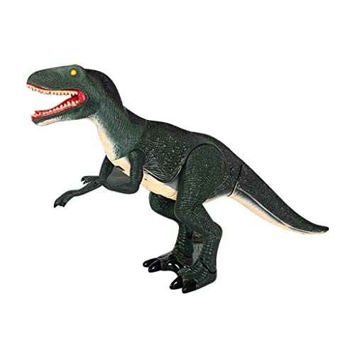Weite Electronic Remote Control Simulation Dinosaur Action Figure Model Toy, Realistic Walking Motion, Swinging Tail Action, Ferocious Roaring, Light Up Eyes (Blue)