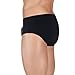 PROTECHDRY - Washable & Reusable Urinary Incontinence Cotton Brief Underwear for Men, with Front Absorbent Area Large Black