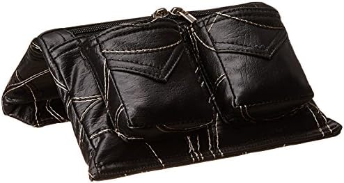 Smoke Car Accessories Embroidered 2 Pocket Car Arm Rest with Mobile Holder (Black and Beige)