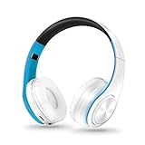Creazy Wireless Bluetooth Foldable Headset Stereo Headphone Earphone for iPhone Samsung (Blue)