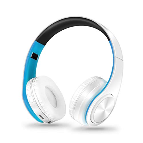 Creazy Wireless Bluetooth Foldable Headset Stereo Headphone Earphone for iPhone Samsung (Blue)