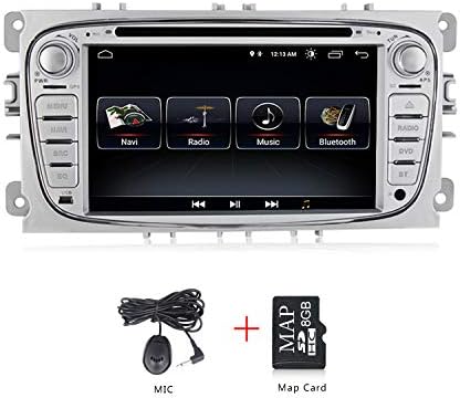 Android 8.1 Car Multimedia System DVD Player for FORD Focus S-MAX Mondeo C-MAX Galaxy with WIFI 3G Bluetooth Radio (Silver)