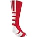 Baseline 2.0 Athletic Crew Socks (Red/White, X-Large)