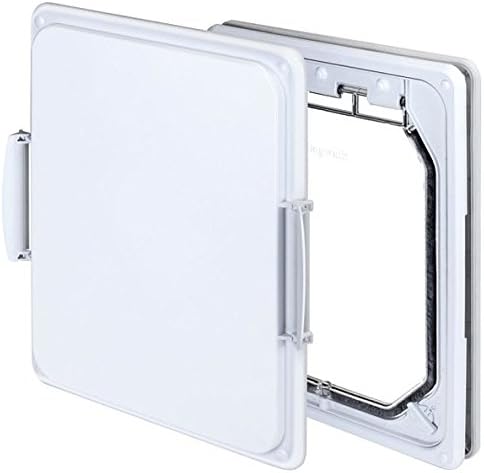 PET TEK Large White Durable Dog Door - with 4 Way Locking System - UV Stabilized - W27 x H32cm Flap Size