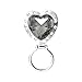 SENFAI Shinning Crystal Heart Shape Magnetic Eyeglass Holder Brooch Jewelry