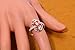 CiNily White Gold Plated Created Orange Fire Opal Rings Size 5-12