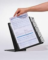 Durable VARIO Display Panel Desk Unit 10 A4 Panels Black view 5