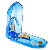 Pill Cutter, Easily Crush Medicine Tablets and Vitamins, Tablet Cutter with Small Pill Box Container, Pill Splitter Cutter Chopper，Best Pill Cutter Ever, Easy to Carry When Going Out.