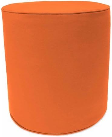 Jordan Manufacturing Outdoor Patio - 16.5" Round Pouf' Fresco Mandarin | Resists Fading, Mold and Mildew 16.5" Round Pouf - Fresco Mandarin