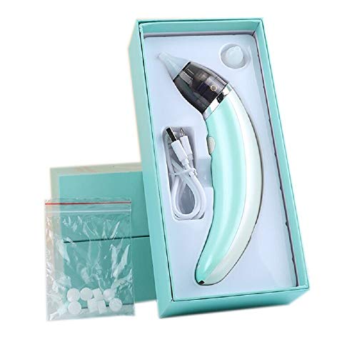 Tuobo Baby Nasal Aspirator Electric Nose Cleaner with 2 Sizes of Nose Tips and 5 Levels of Suction, Safe Hygienic for Newborns and Toddlers, USB Charging, Green
