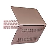 HDE MacBook Air 13 inch Case Soft Touch Matte Plastic Hard Case with Keyboard Cover (Models: A1369 and A1466), Gold