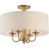 Maxim Bongo-Four Light Semi Flush Mount-18 Inches Wide by 14.5 inches high-Natural Aged Brass Finish