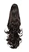 OneDor 20″ Curly Synthetic Clip In Claw Drawstring Ponytail Hair Extension Synthetic Hairpiece 190g with a jaw/claw clip (4#-Dark Brown)thumb 1