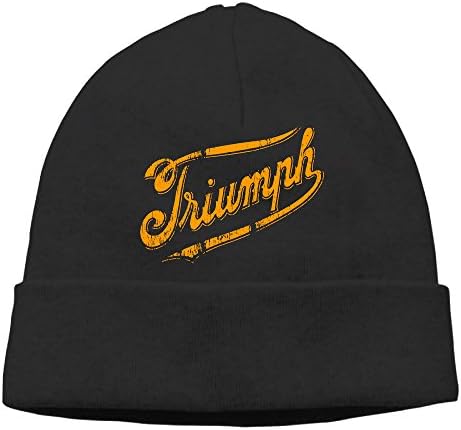 Unisex Triumph Modern Logo Beanies New Wool Caps Hats Fits Most Black
