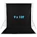 Neewer 9 x 13FT/2.8 x 4M Photo Studio 100% Pure Muslin Collapsible Backdrop Background for Photography, Video and Television(Background Only), Black