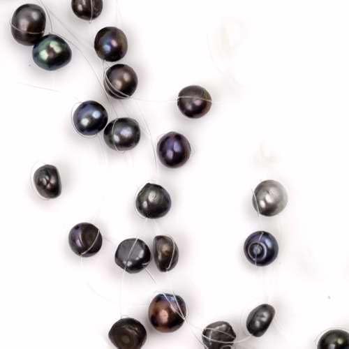 Peace Love Bling 130028 Necklace Radiance Midnight Pearls On Invisible Thread-Adjustable 18-20 in.