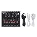 fosa Audio Mixer USB External Sound Card Headset Microphone Live Sound Card Karaoke for Mobile Computer PC Single Earphone, Audio Card for Live Recording Home KTV Voice Chat