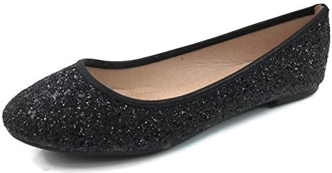 Womens Crystal Rhinestone Coverered Ballet Flats Slip On Glitter Shoes