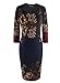 Vfemage Womens Elegant Flower Print Casual Party Cocktail Bodycon Dress