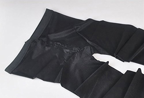 2 Pairs Shaping Socks Oil Socks Shiny Silk Stockings Pantyhose Dance Tights (Black 2) - Thumbnail 3