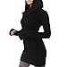 Hengzhi Women's Pencil Slim Dress with Thumb Hole Long Sleeve Hooded Bodycon Top