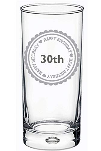 Chris Bag Of Goodies Happy 30th 30 Birthday Engraved Hi Ball Hiball Glass Gifts Present For Men Women Her Him Girls Boys Girl