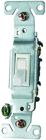 Hanysen 15 Amp,120-Volt Standard Grade Single Pole Framed Toggle AC Quiet Switch, White