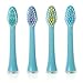 Replacement Brush Heads for: Ivation Rechargeable Electric Toothbrushes w/Sonic Wave Technology - 4-Pack, Color Coded
