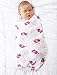 Swaddle Blanket (Premium Bamboo Muslin) 4 Pack + Bonuses: Stroller Clips & Baby Sleeping Guide By BabyVoice (White)