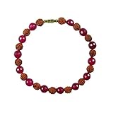 Dark Pink Quartz Stone Stone Beads Bracelet / Wrist Mala / Bracelets for Meditation & Yoga