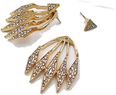 Pop Wild Women Flash Diamond Exaggerated Geometric Triangles after Hanging Earrings