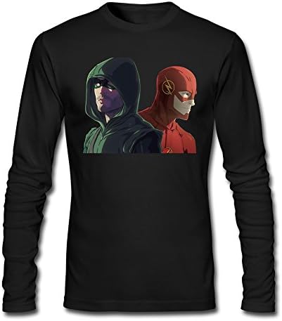 The Flash Barry Vs The Arrow Oliver T Shirts Mens Long-Sleeve Black