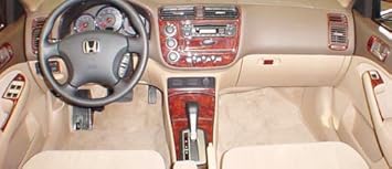 Honda Civic Sedan 4 Turinnen Burl Holz Dash Trim Kit Set 2003 2004 2005 Amazon De Auto