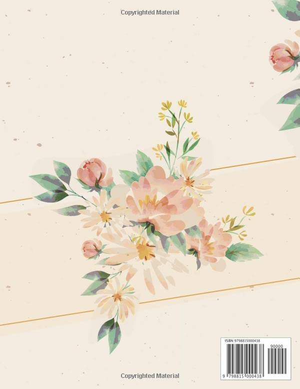 Birthday guestbook planner : cute floral cover design birthday planner size size (8.5x11inch) 120 pages: planner - Image 3