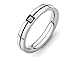 JoGray Titanium Steel Cubic Zirconia Couple Engagement Wedding Rings