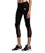 SHOWTIME Active Women's Solid Workout 3/4 Capris Pants with Back Hidden Pocket