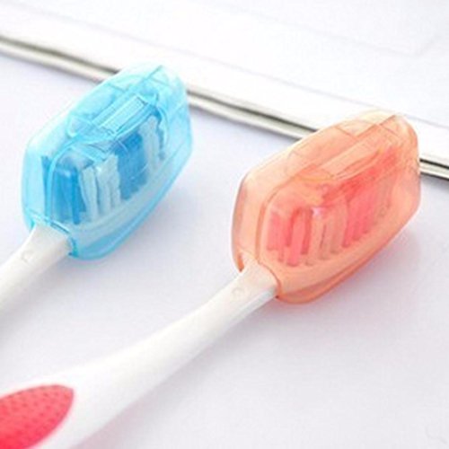 Usstore 5 Piece Portable Travel Toothbrush Cover Wash Brush Cap Case Box - Thumbnail 2