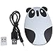 Sungwoo Rechargeable Wireless Mouse 2.4GHz Wireless Computer Mouse with Cute Panda Design for PC Macbook Laptop - White