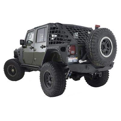 image for Smittybilt 76856 XRC Black Textured Rear Bumper with Hitch and Tire Ca