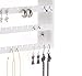Angelynn's Stud Dangle Earring Holder Wall Mount Hanging Jewelry Organizer Display Closet Post Earing Jewelry Storage Rack, Luka White